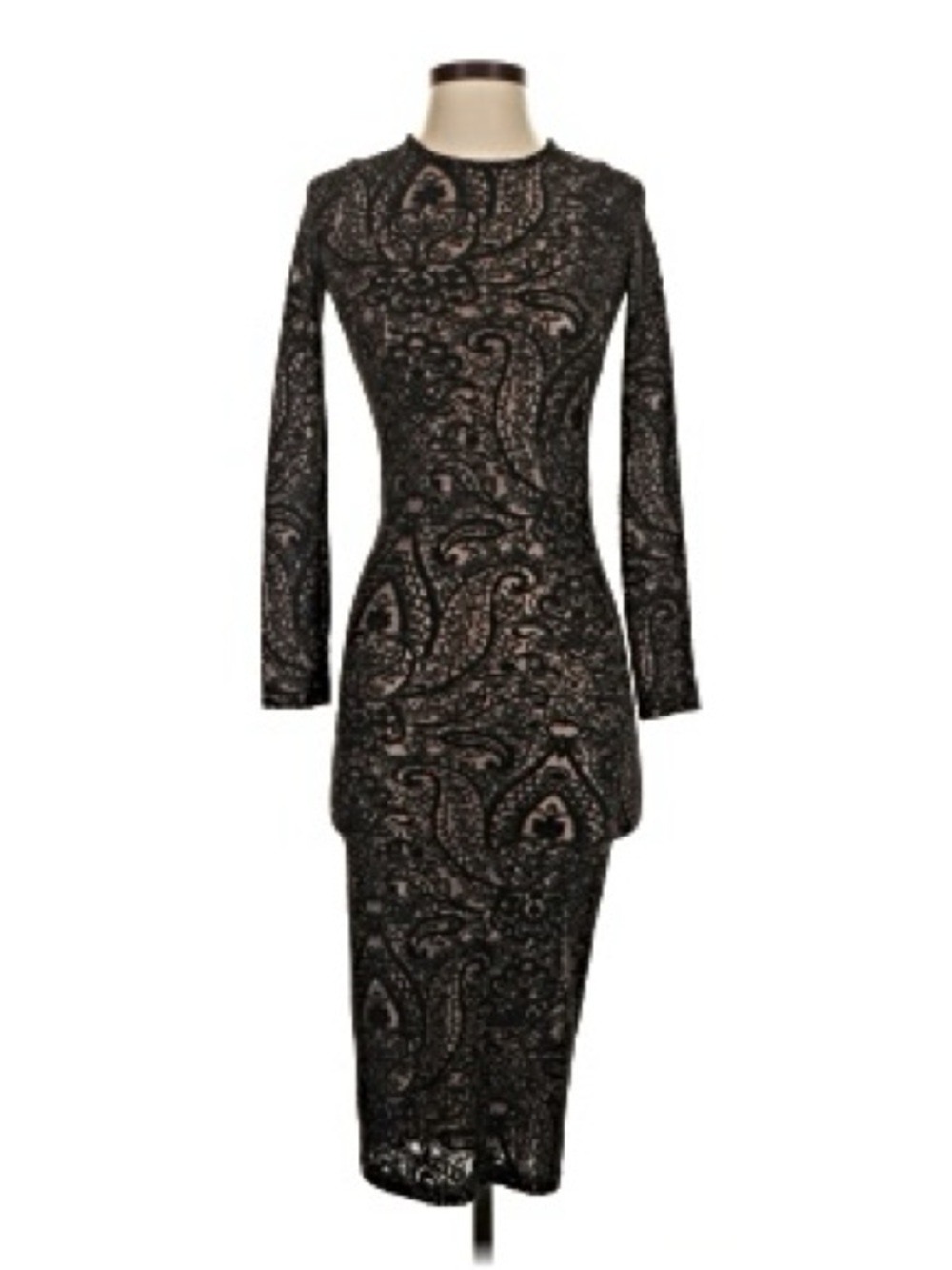 Topshop Long Sleeve Midi Dress- 2
